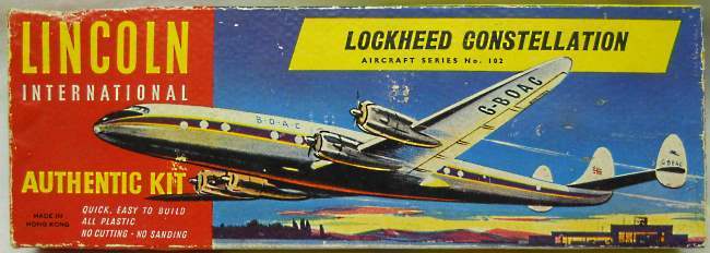 Lincoln 1/140 Lockheed Constellation - BOAC, 102 plastic model kit